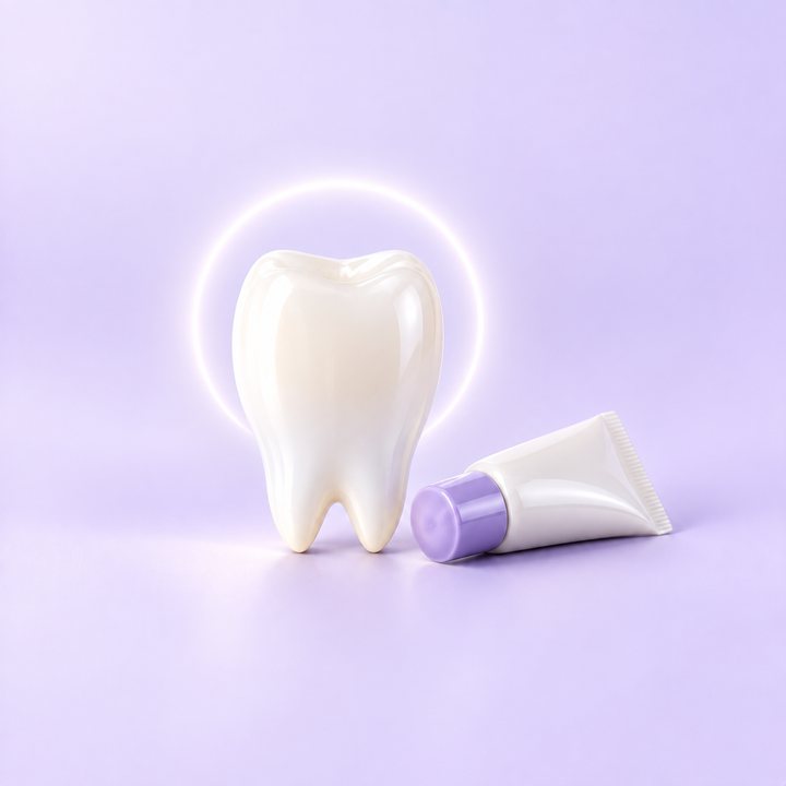 3D model of a bright white tooth